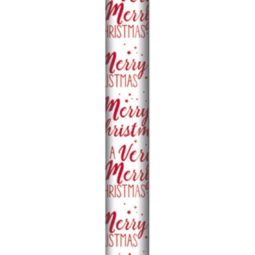 Picture of MERRY CHRISTMAS CELLOPHANE WRAPPING ROLL 70CM X 2 METRES